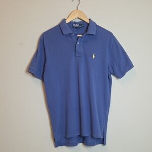 Vintage 90's Ralph Lauren Men’s Indigo Polo with Yellow Pony Size Medium